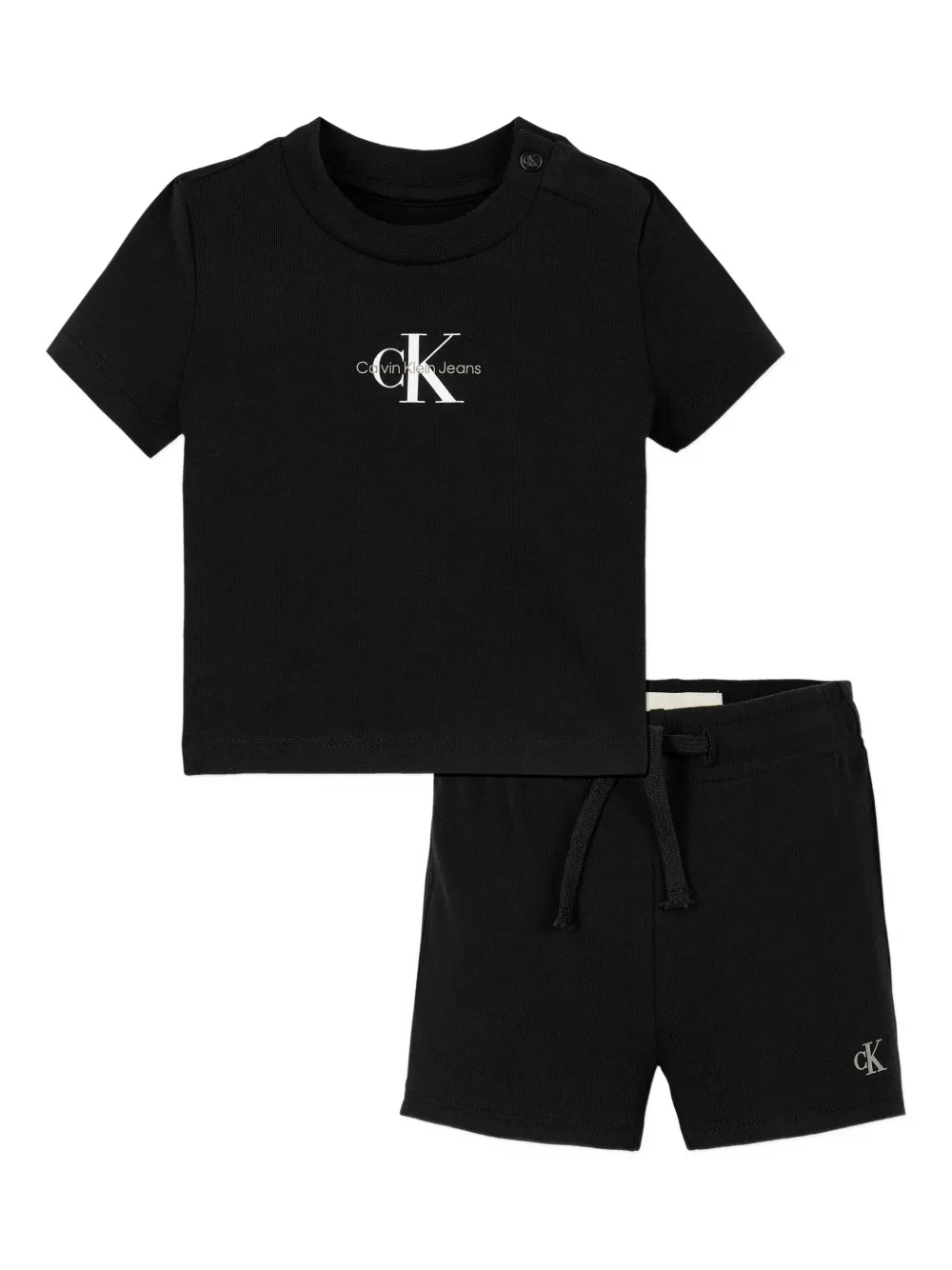 Calvin Klein Kids jersey shorts set Zwart