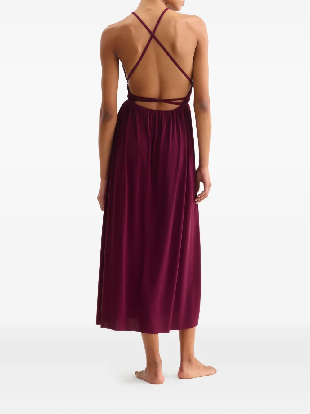 ERES Ines maxi-jurk met halternek Paars