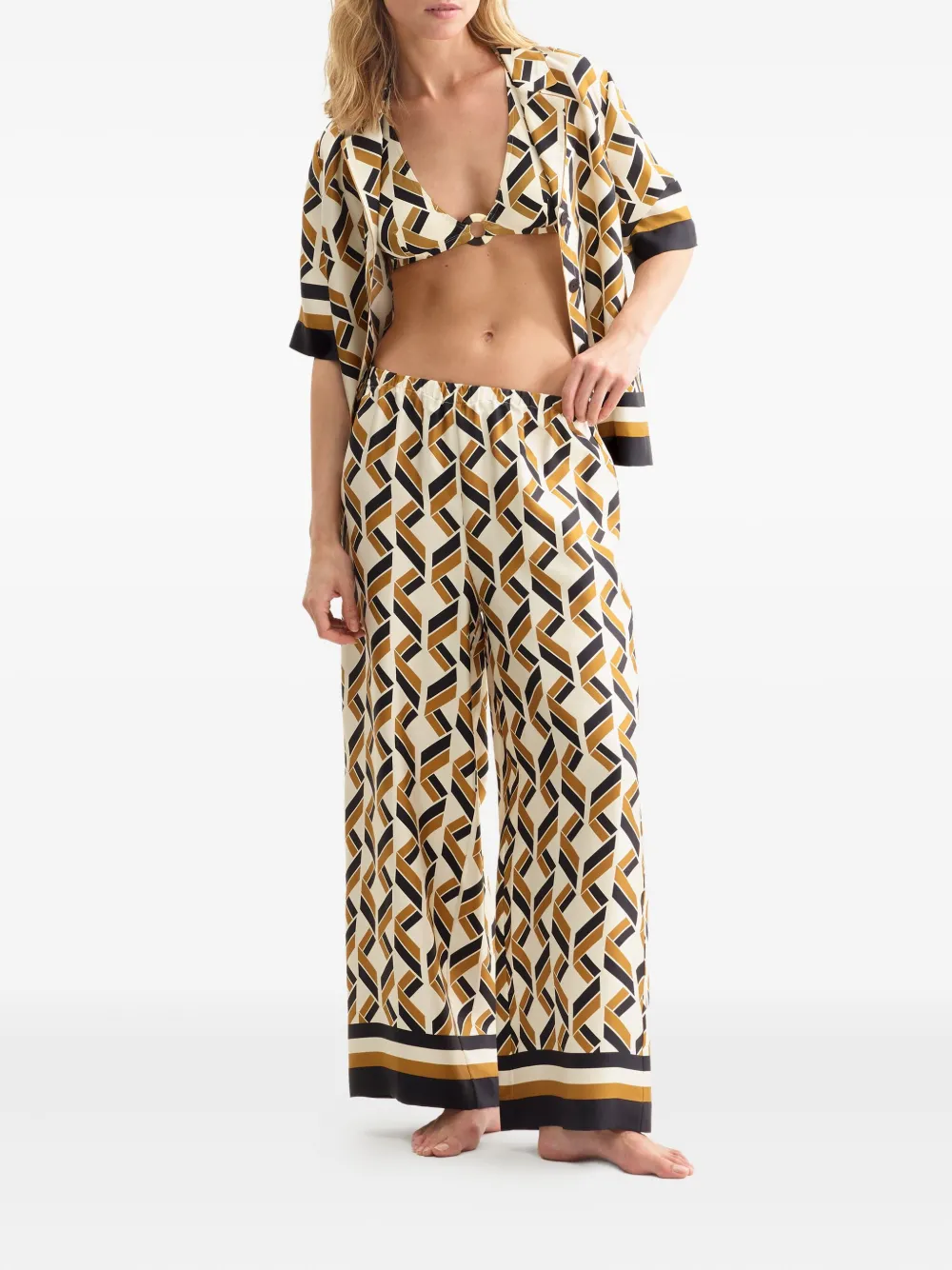 ERES Tube geometric-print wide-leg trousers | Wide-Leg Pants | Image 2