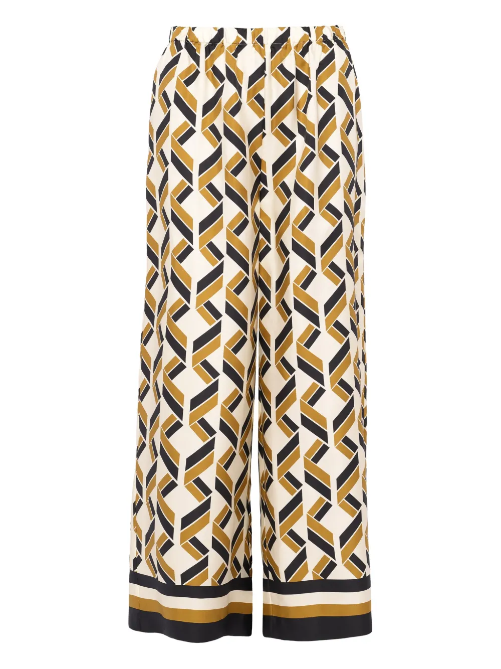 ERES Tube geometric-print wide-leg trousers | White | Image 1