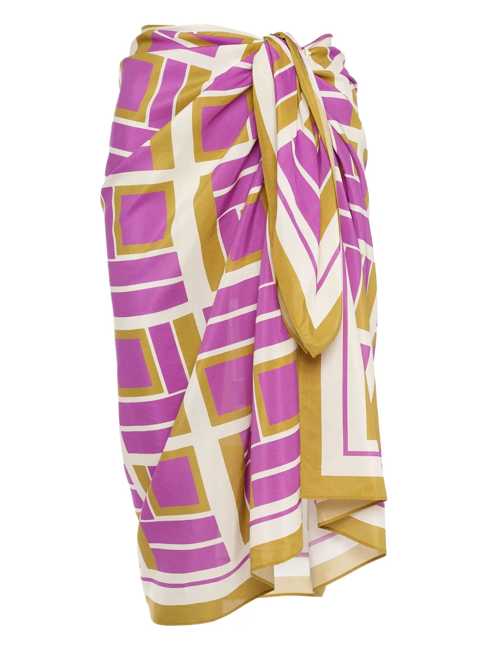 ERES Vibration rok met geometrische print Paars