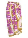ERES Vibration geometric-print sarong - Purple