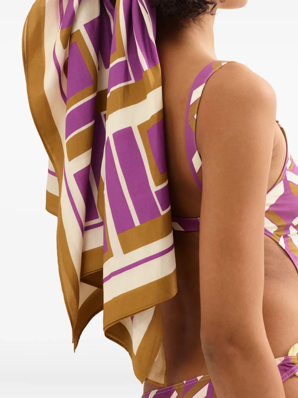 ERES Vibration rok met geometrische print Paars