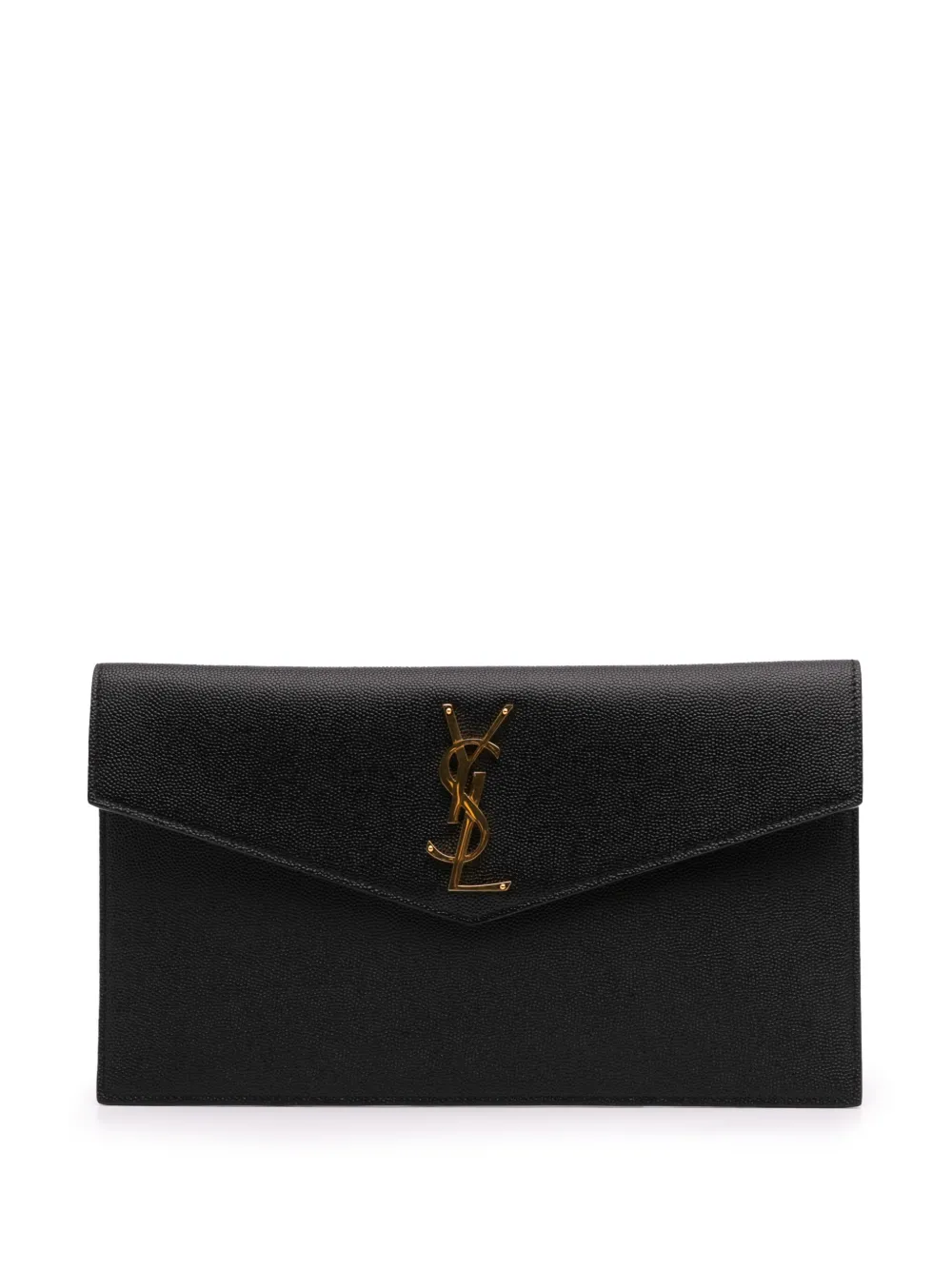 Pre-owned Saint Laurent 2019 Grain De Poudre Uptown Pouch Clutch Bag