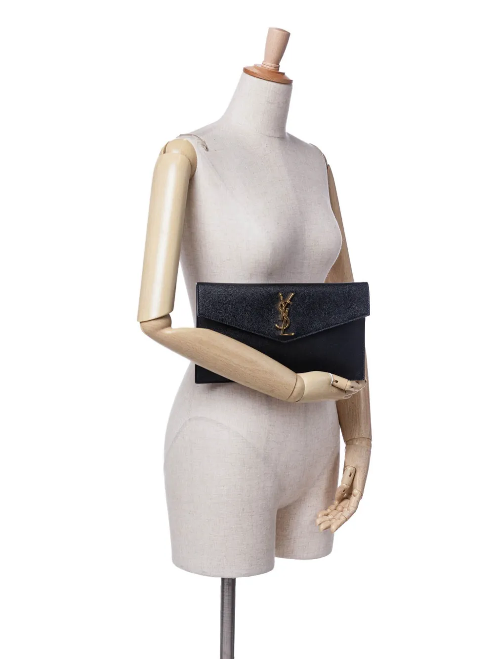 Saint Laurent Pre-Owned 2019 Grain de Poudre Uptown Pouch clutch bag | Pre-Owned | Image 2
