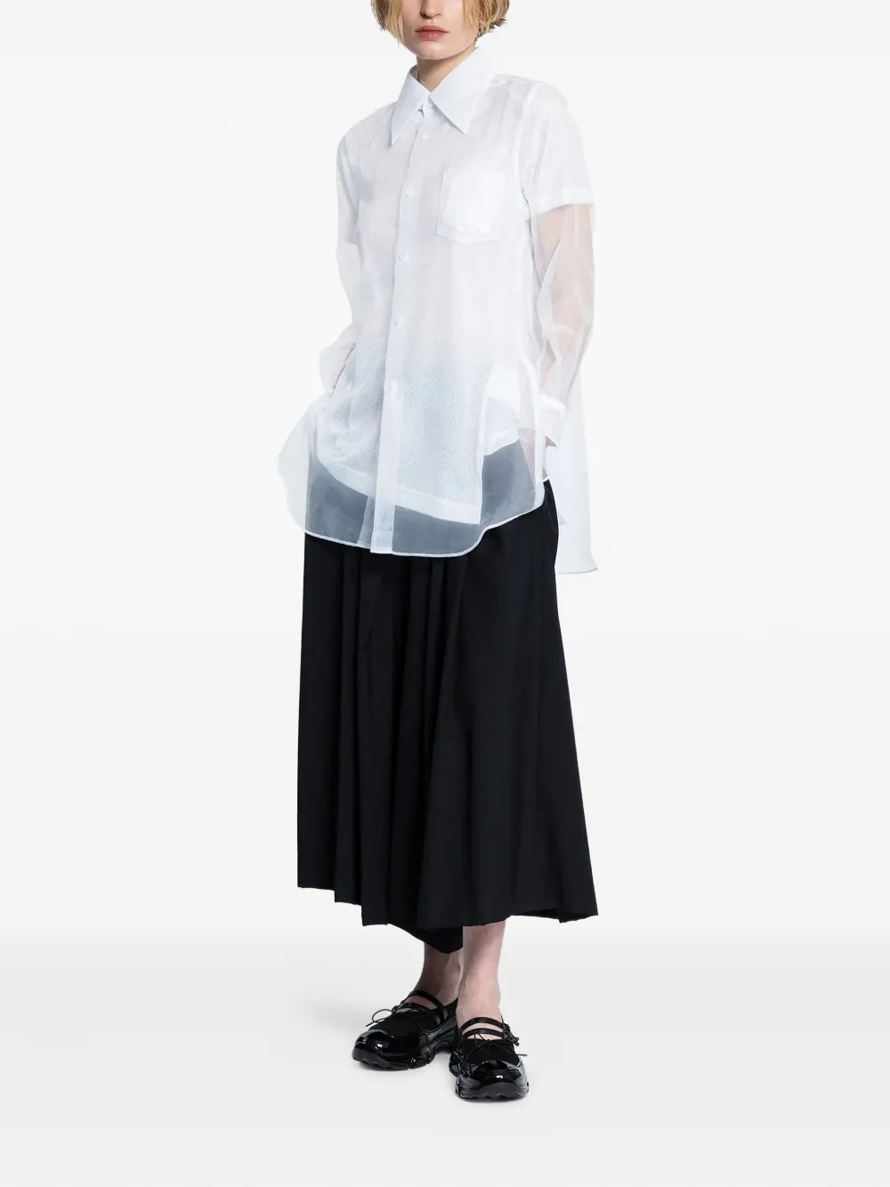 Comme Des Garçons Asymmetric T-shirt In White