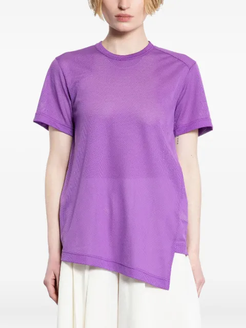 Comme Des Garçons playera asimétrico de malla