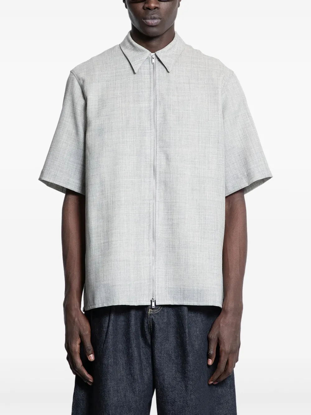 Studio Nicholson zip method shirt | Grey | Image 1