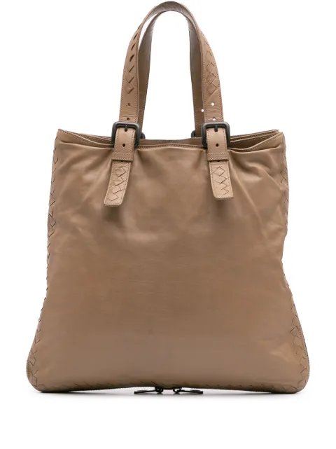 Bottega Veneta Pre-Owned tote de piel Intrecciato con cierre 2012-2024