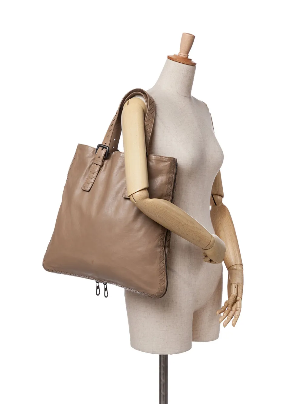 Bottega Veneta Pre-Owned 2012-2024 Leather Intrecciato Side Zip tote bag | Pre-Owned | Image 2