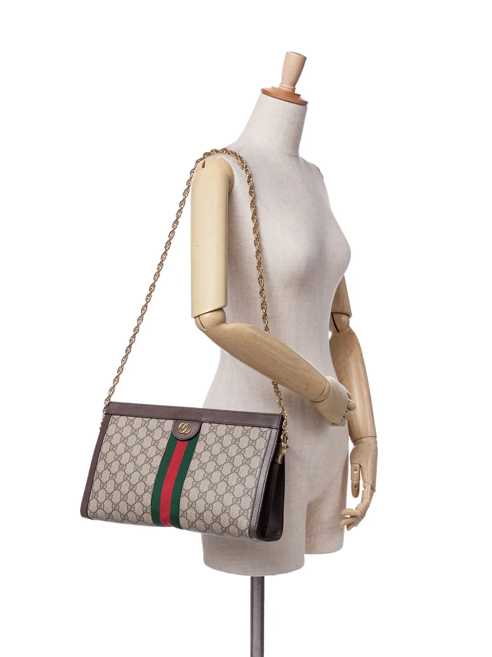 Gucci Pre-Owned 2016-2024 Medium GG Supreme Ophidia Web Chain shoulder bag | Pre-Owned | Image 2