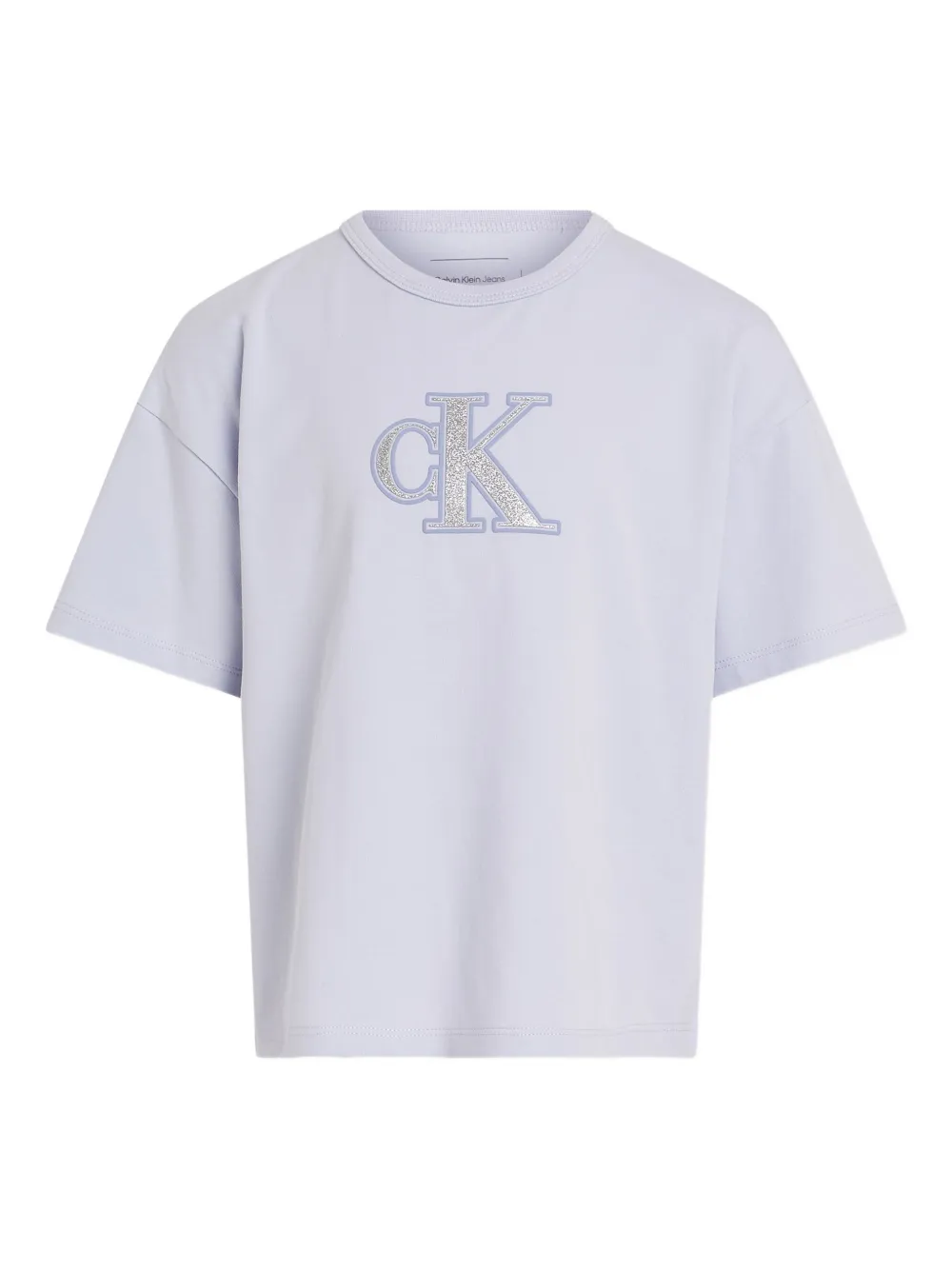 Calvin Klein Kids glittered-logo T-shirt - パープル Calvin Klein Kids glittered-logo T-shirt - パープル
