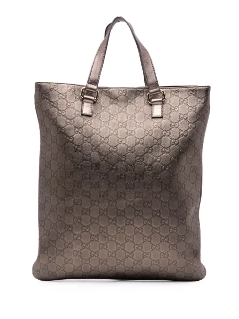Gucci Pre-Owned 2016-2024 Metallic Guccissima tote bag