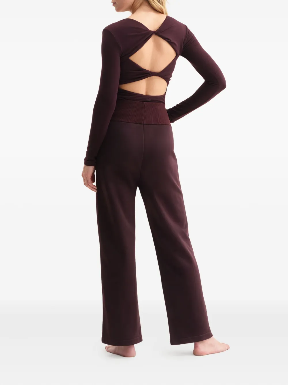 Eres Ribbed-waistband Performance Trousers In Brown