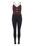 ERES Indra cross-back ruched jumpsuit - Brown