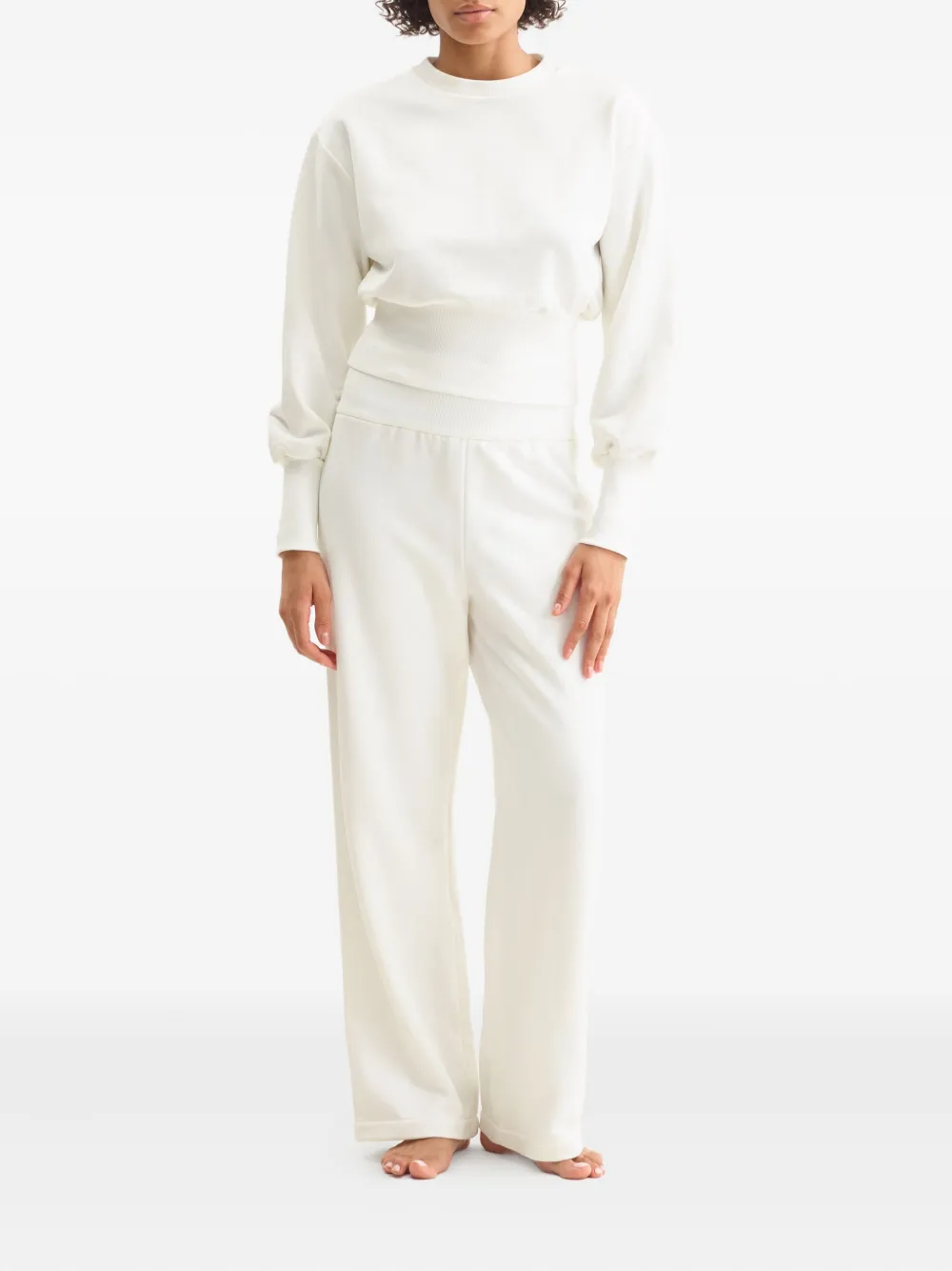 ERES Duncan broek met geborduurd logo - Wit