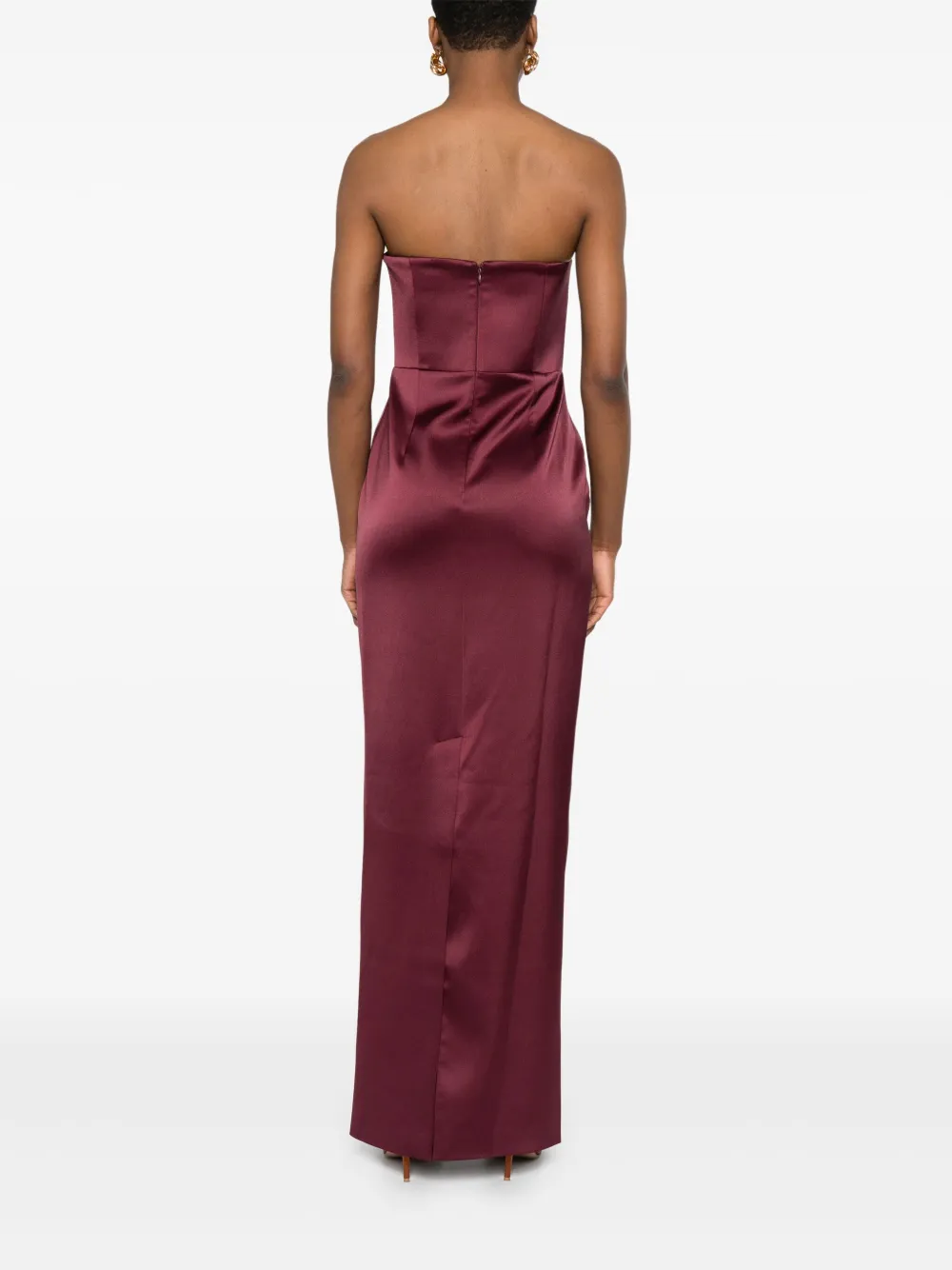The New Arrivals Ilkyaz Ozel Maxi-jurk met strikdetail Rood