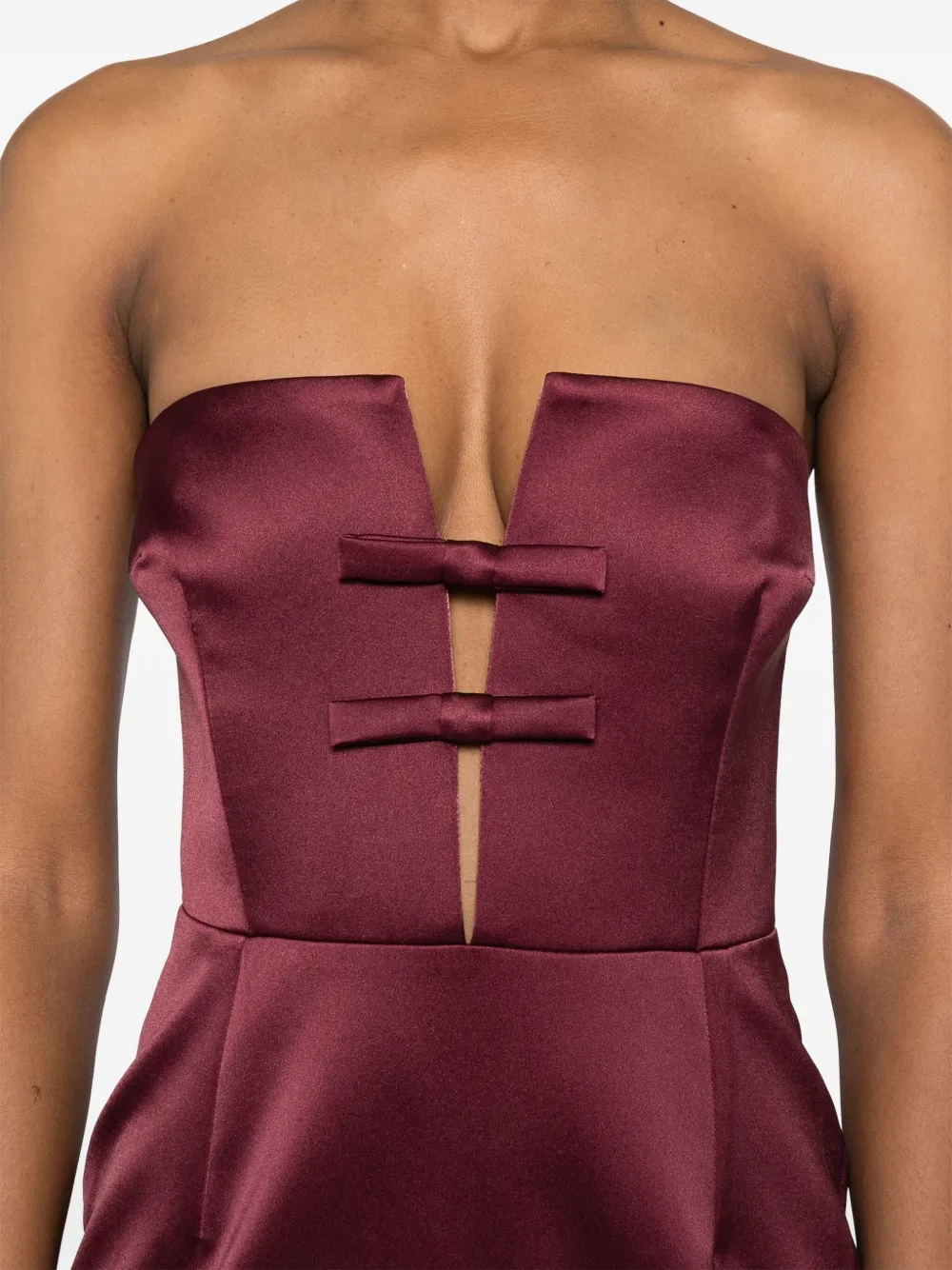 The New Arrivals Ilkyaz Ozel Maxi-jurk met strikdetail Rood