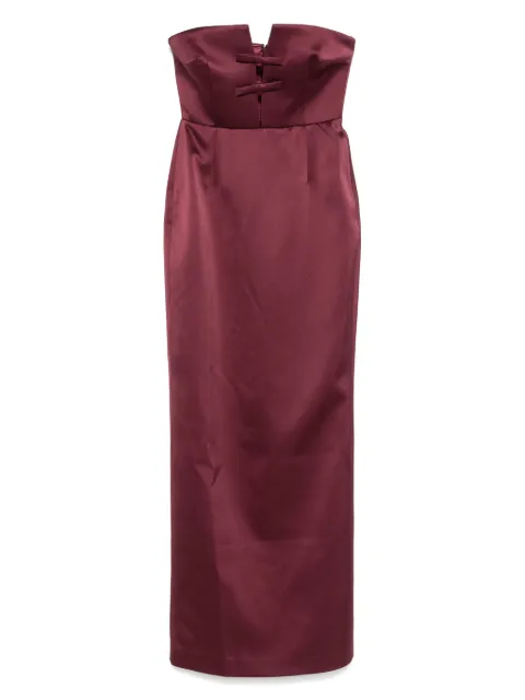 The New Arrivals Ilkyaz Ozel bow-detail maxi dress