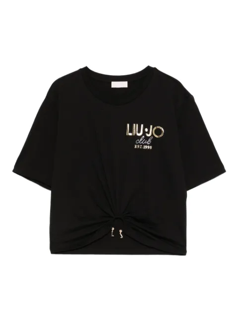 LIU JO knotted cotton T-shirt