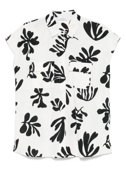 Marella chemise à fleurs - Blanc - Marella - Modalova