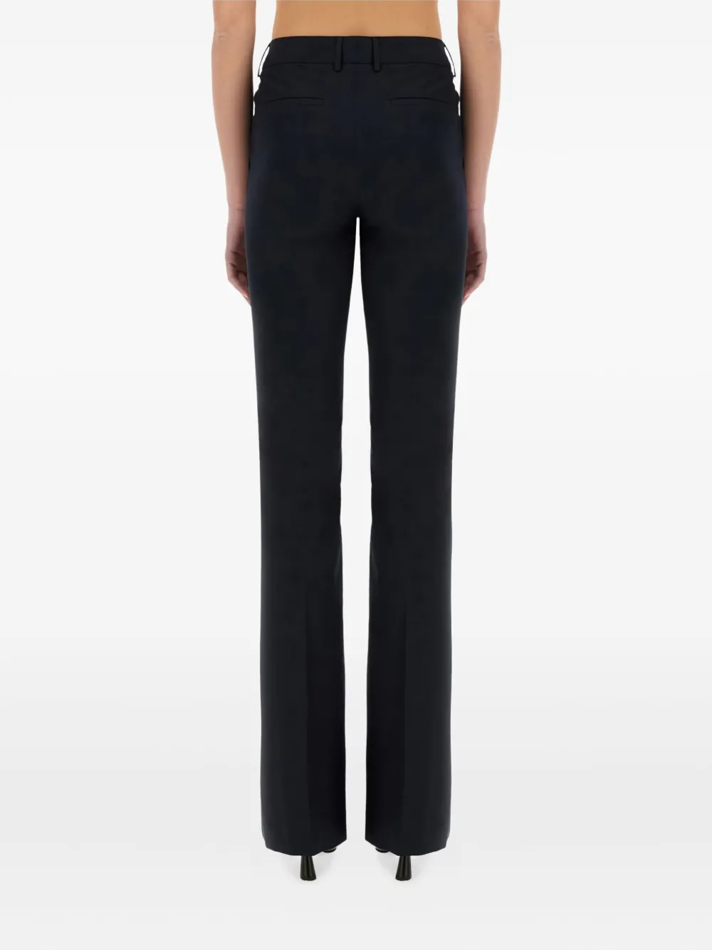 Pt Torino Flared-leg Tailored Trousers In Black