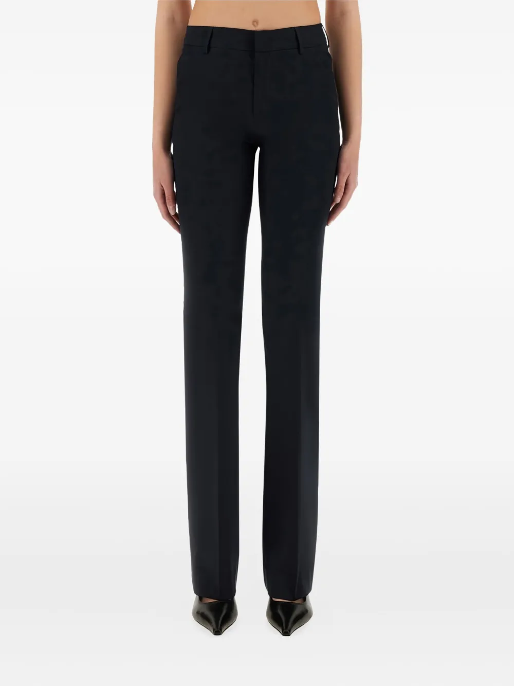 Pt Torino Flared-leg Tailored Trousers In Black