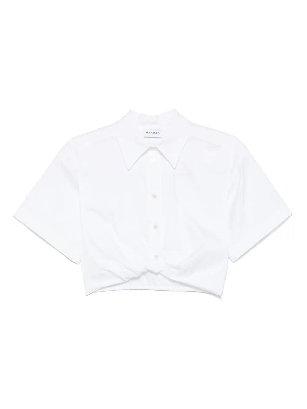 MARELLA GATHERED CROPPED SHIRT 