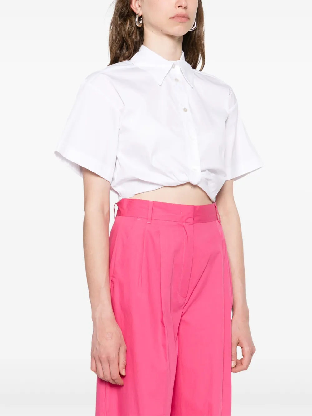 MARELLA GATHERED CROPPED SHIRT 