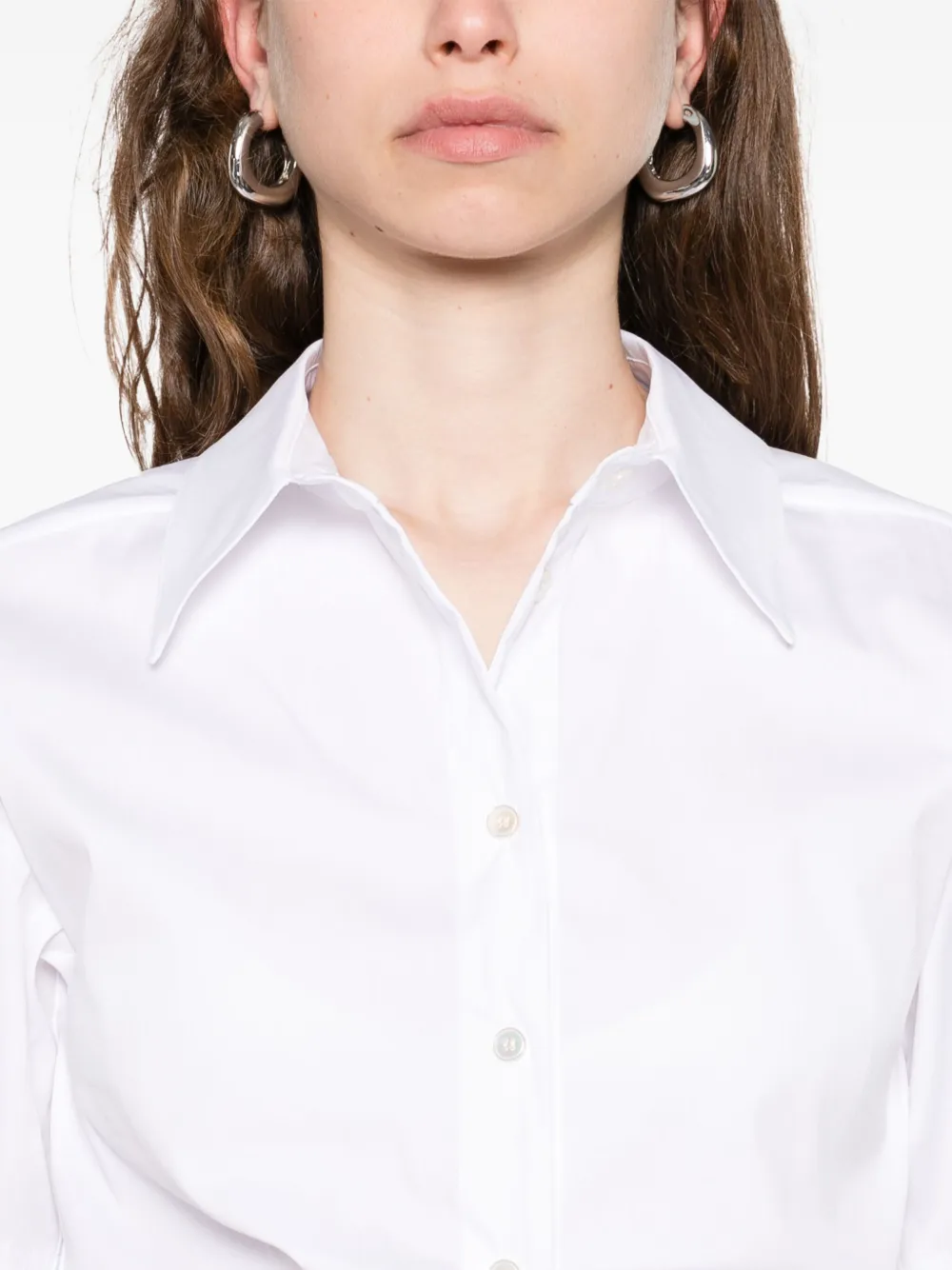MARELLA GATHERED CROPPED SHIRT 