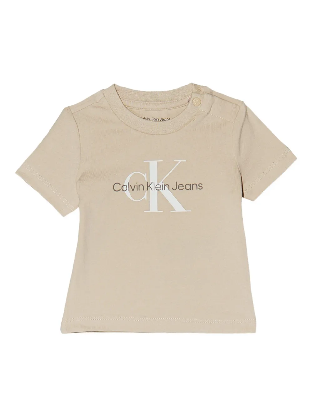Calvin Klein Kids T-shirt met logo Beige