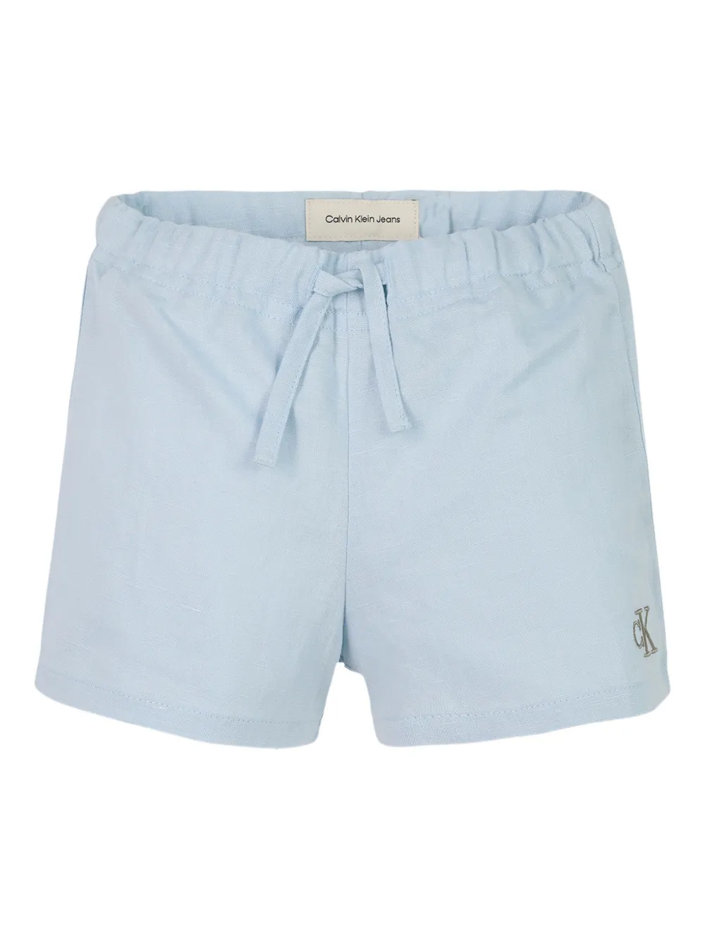 Calvin Klein Kids Linnen shorts Blauw