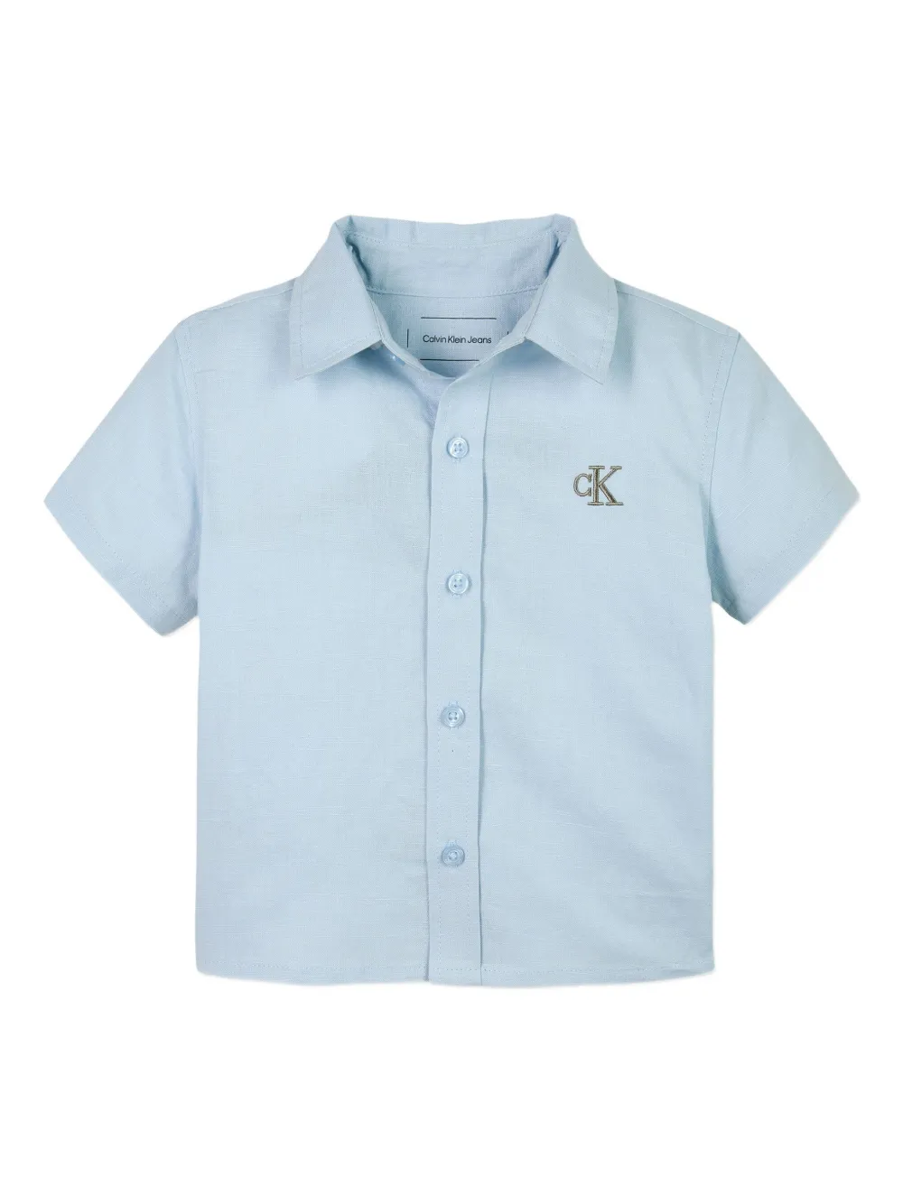 Calvin Klein Kids Linnen shorts Blauw