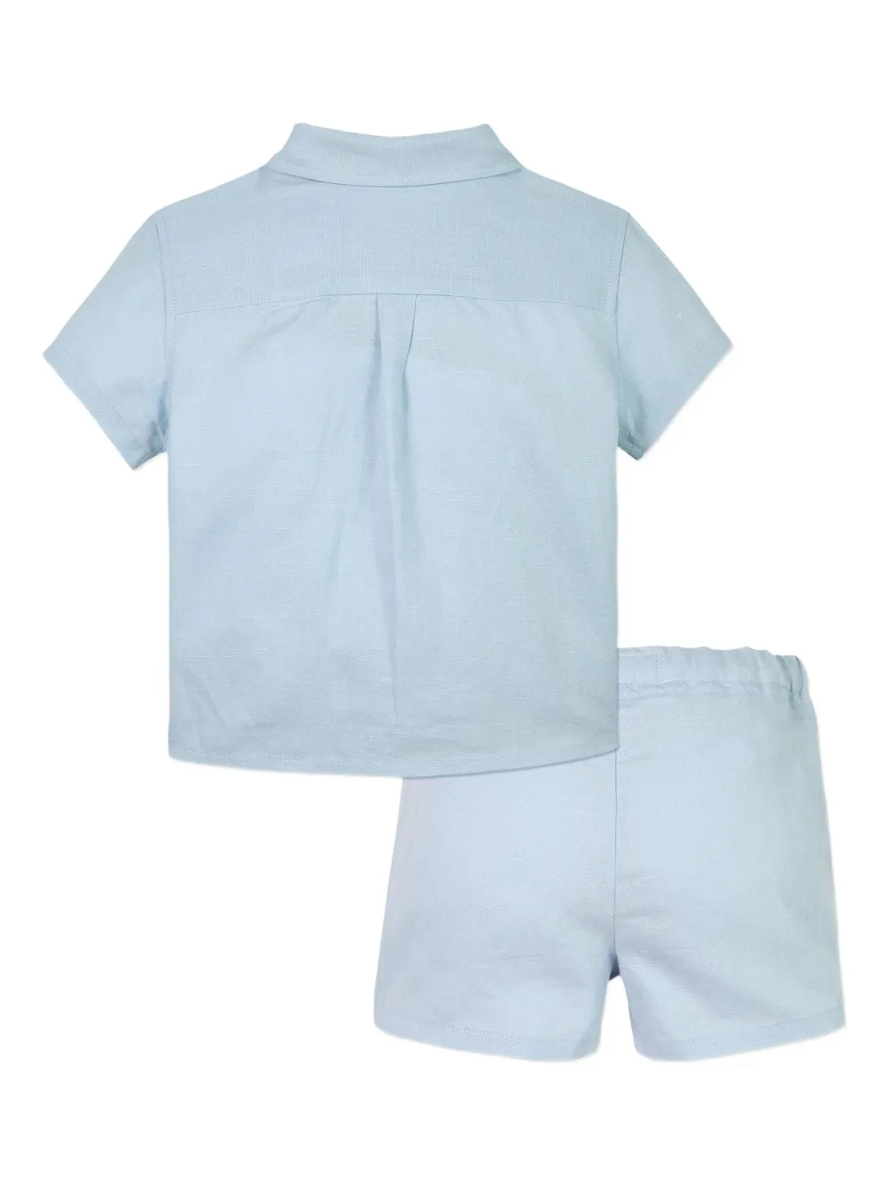 Calvin Klein Kids Linnen shorts Blauw