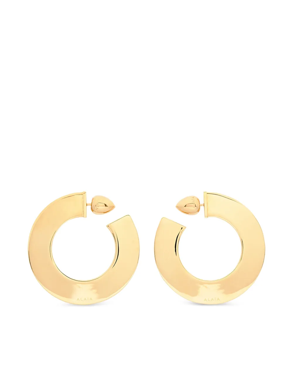 Alaïa Blade hoop earrings | Gold | Image 1