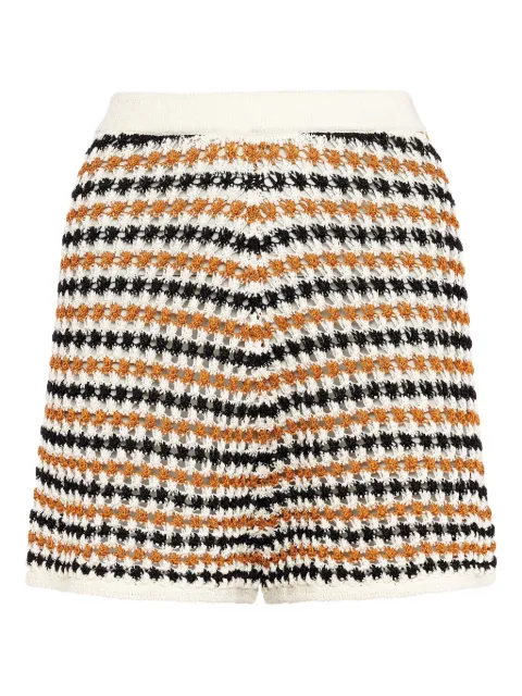 ERES Disco striped crochet shorts