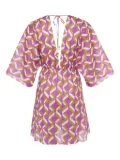 ERES Feel geometric-print dress - Purple