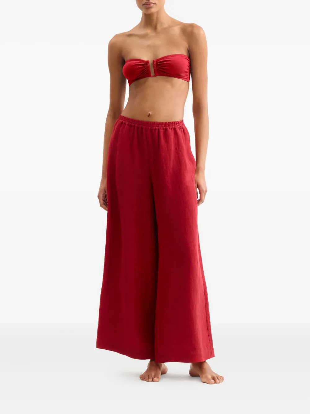 ERES Select broek met elastische taille - Rood