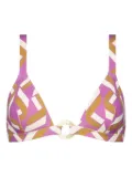 ERES Must geometric-print bikini top - Purple