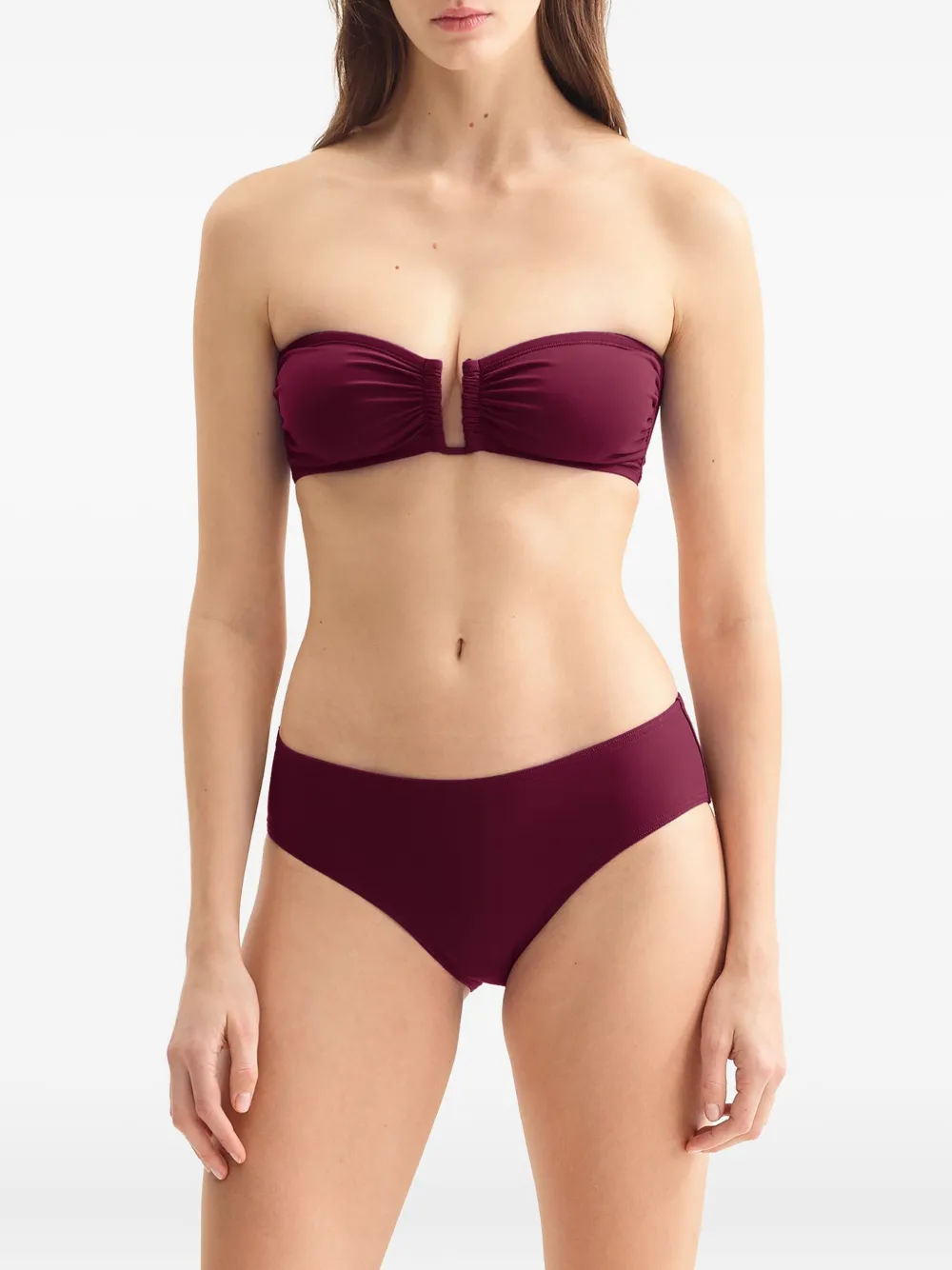 Eres Bandeau Bikini Top In Red