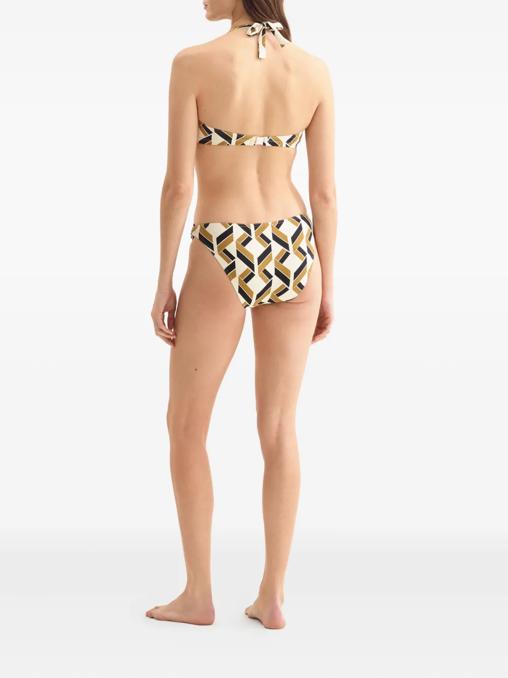 ERES Dimension triangel bikinitop met geometrische print Wit