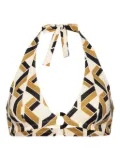 ERES Dimension geometric-print triangle bikini top - White