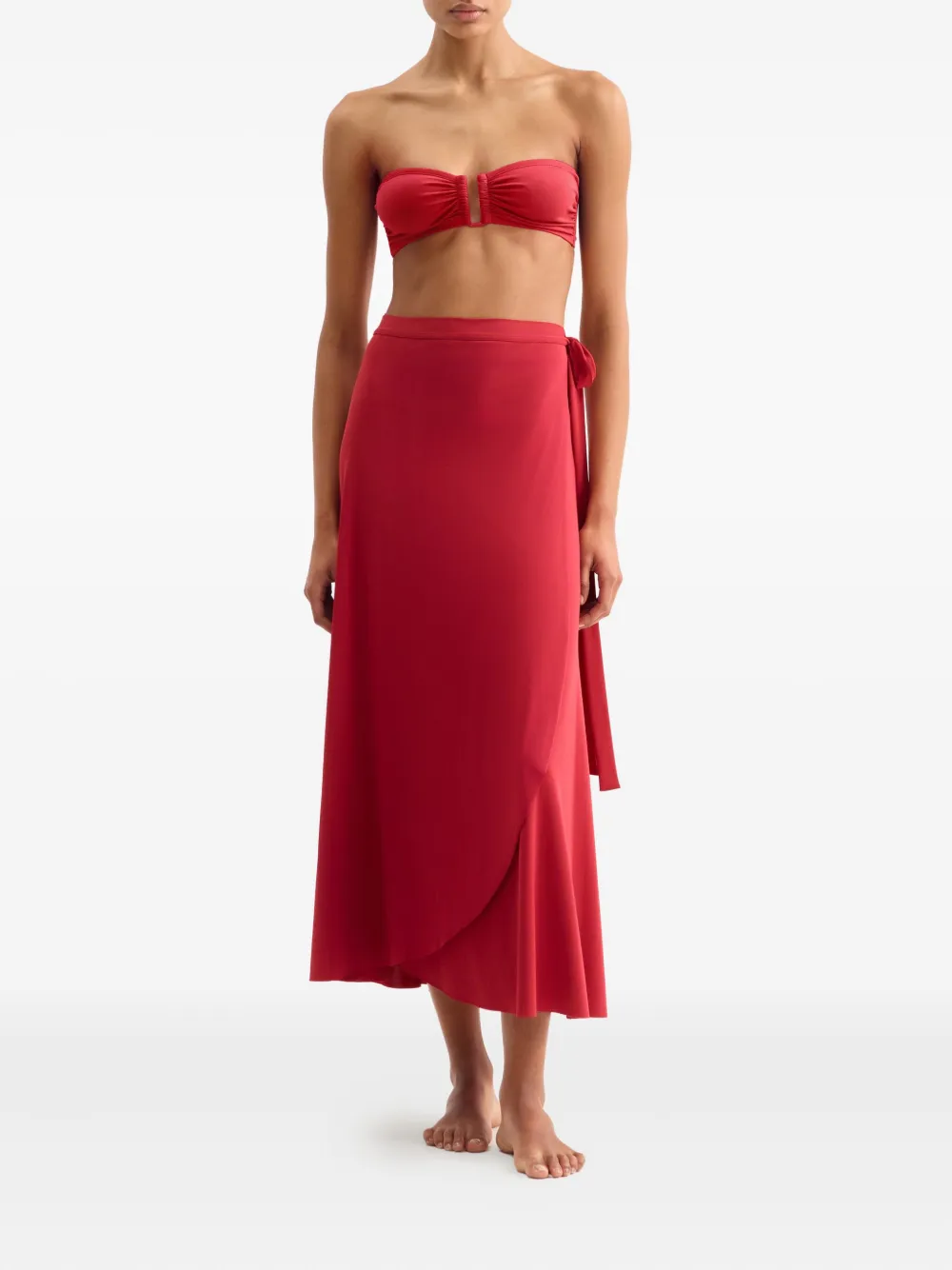 ERES Julieta rok met gewikkeld effect Rood