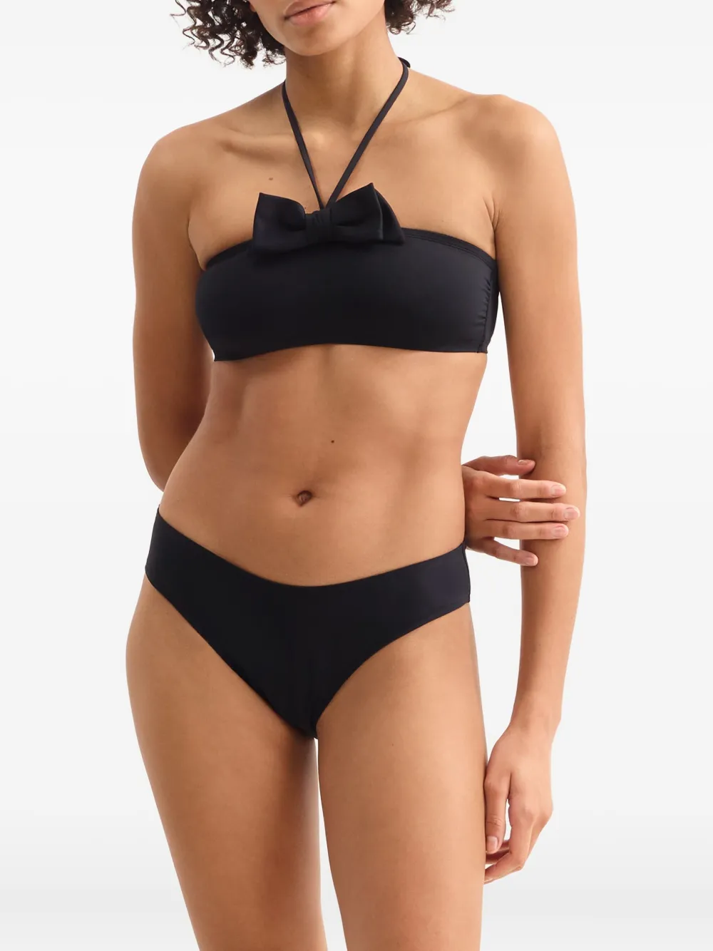 ERES Organza high waist slip met strikdetail Zwart