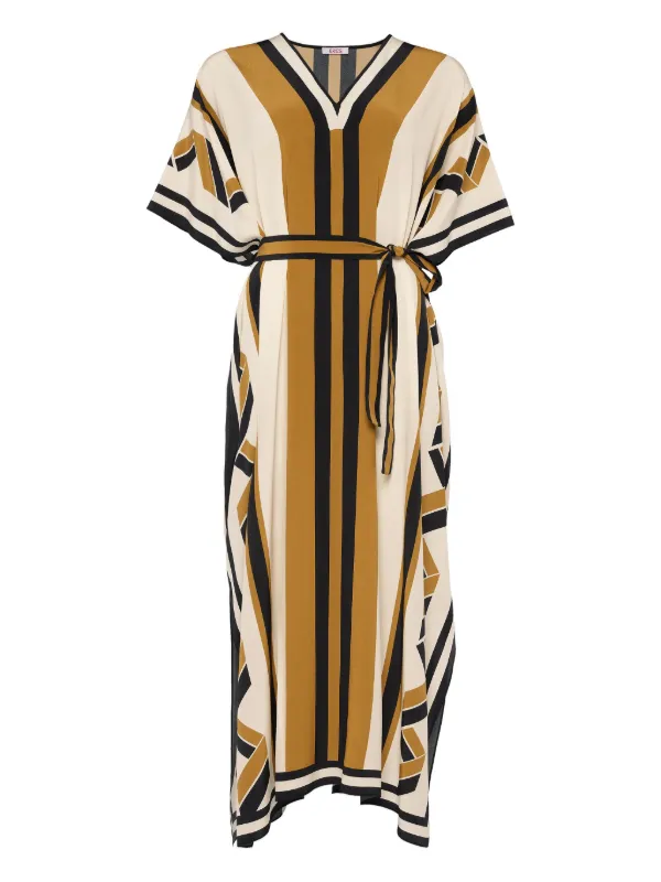 Eres frquence Striped Maxi Dress - Yellow