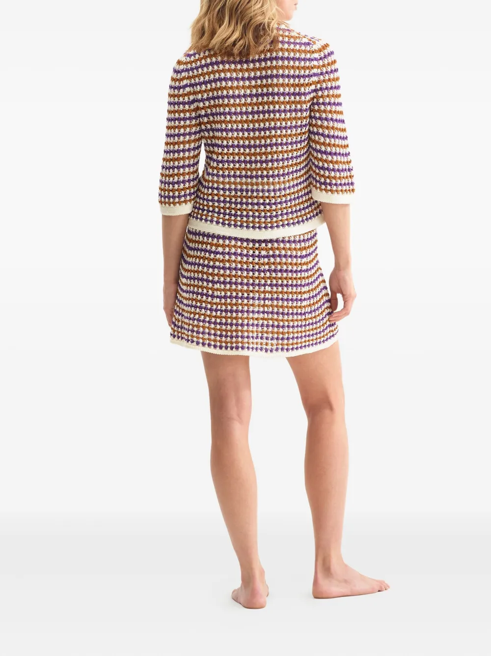 ERES Design gebreide mini-rok met A-lijn Paars