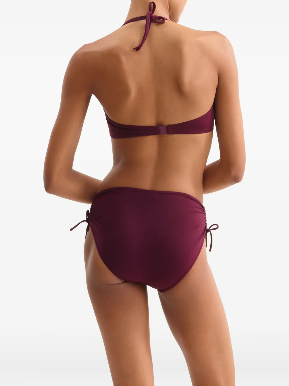 Eres Gang Halter-neck Triangle Bikini Top In Burgundy