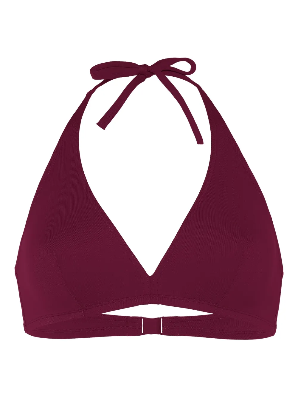 Eres Gang Halter-neck Triangle Bikini Top In Burgundy