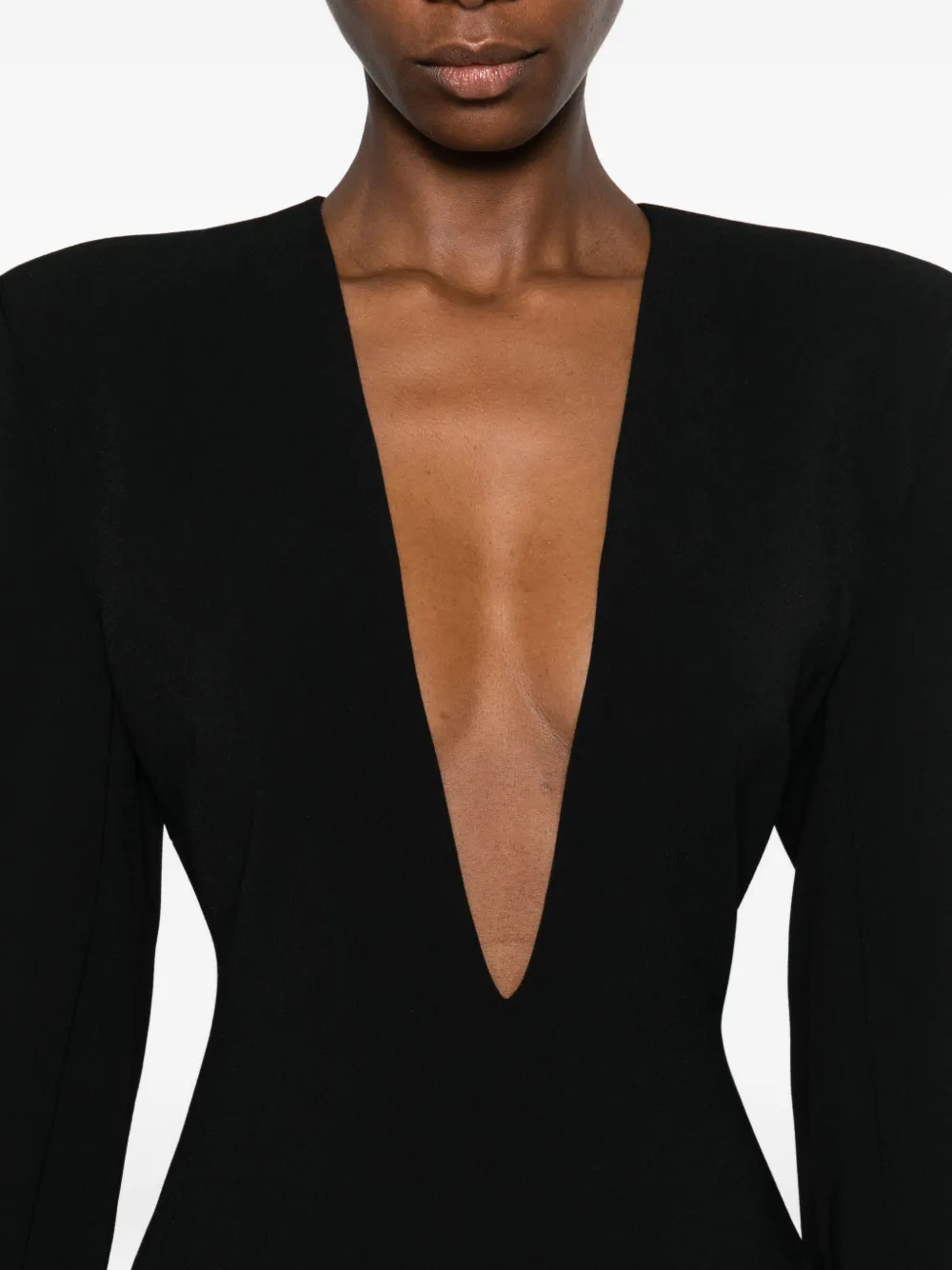 Solace London Deacon maxi-jurk met lange mouwen Zwart