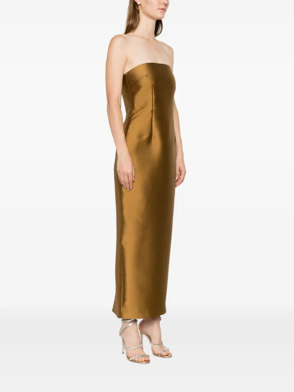 solace london brown dress Strapless Gown